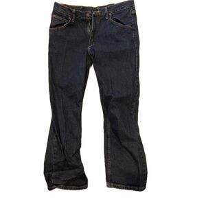Wrangler Straight Fit Blue Jeans, Mens 34x29
